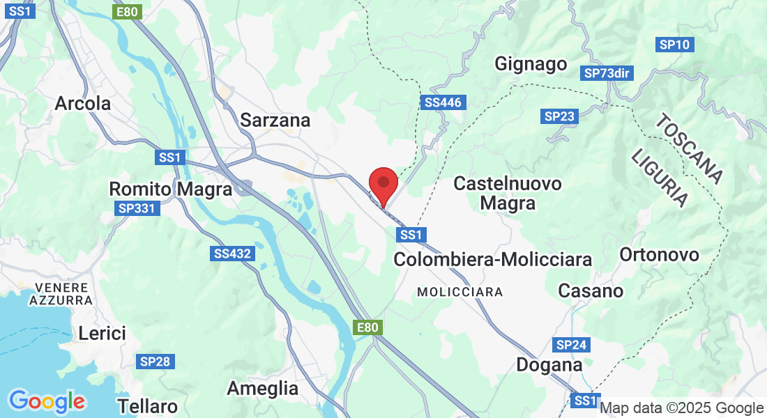 SS 1, 62, 54035 Borghetto-melara MS, Italia