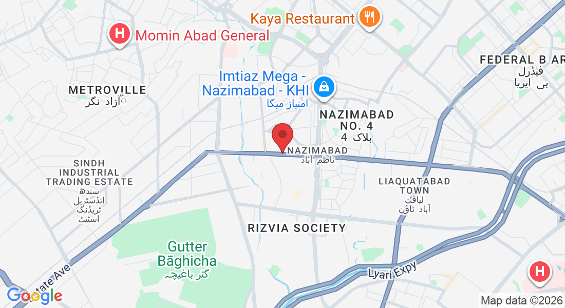 6 Nazimabad Rd, Block 3 Nazimabad, Karachi, 74600, Pakistan