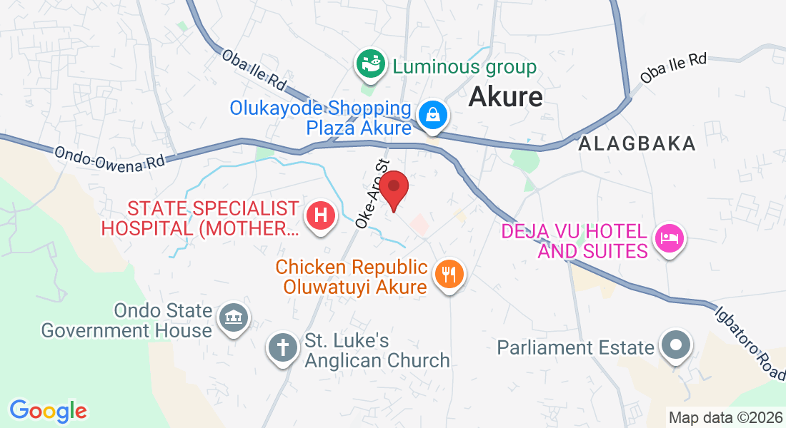 109 Irowo St, Akure 340283, Ondo, Nigeria