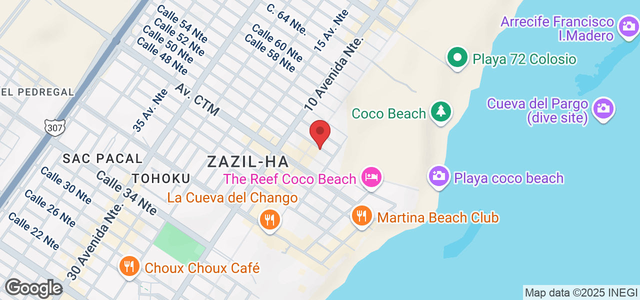 Calle 50 Nte. & 5ta. Avenida, Manzana 269 Lote 16, Luis Donaldo Colosio, 77728 Playa del Carmen, Q.R., México