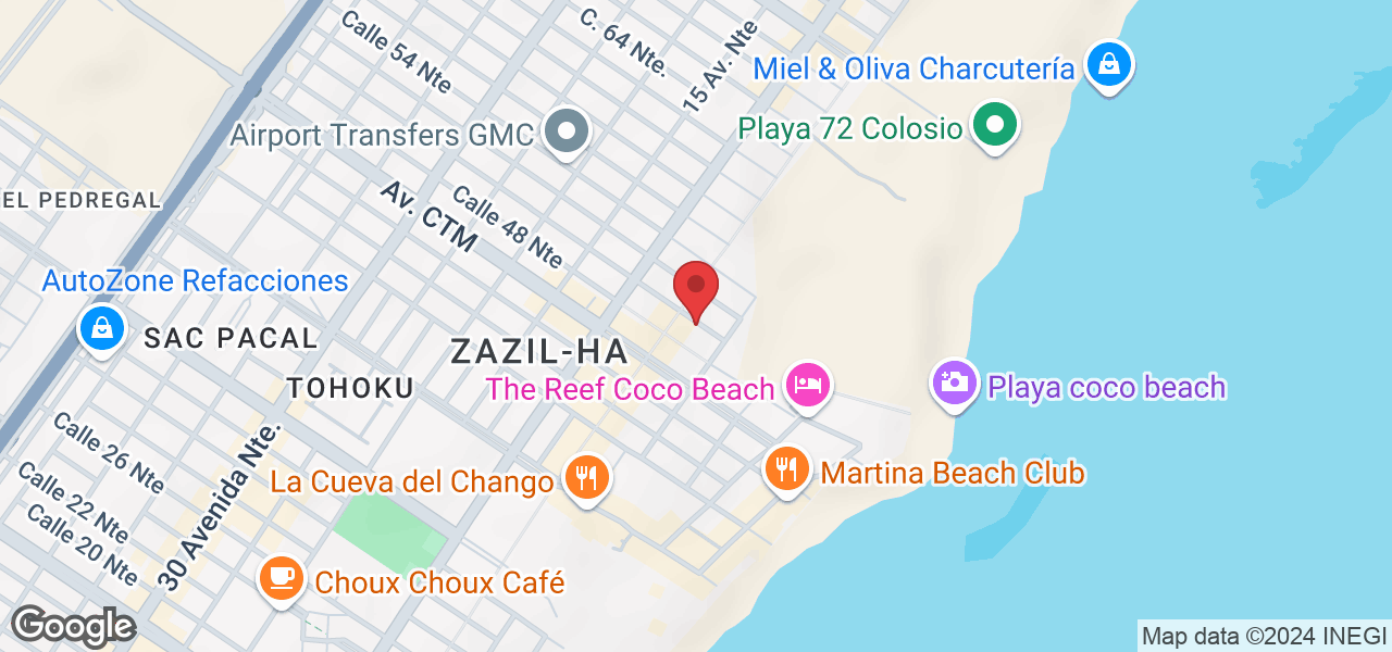 Calle 50 Nte. & 5ta. Avenida, Manzana 269 Lote 16, Luis Donaldo Colosio, 77728 Playa del Carmen, Q.R., México