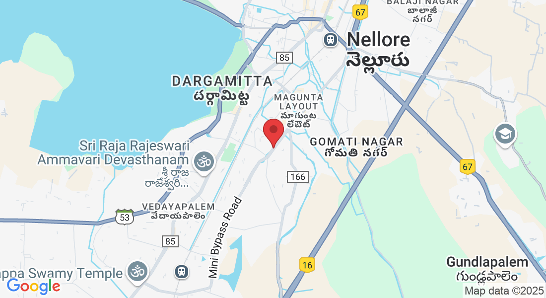 East face, 3rd villa, Mini Bypass Road, near msr guest inn, Gomati Nagar, Nagar, Ravindra Nagar, Nellore, Andhra Pradesh 524003, India