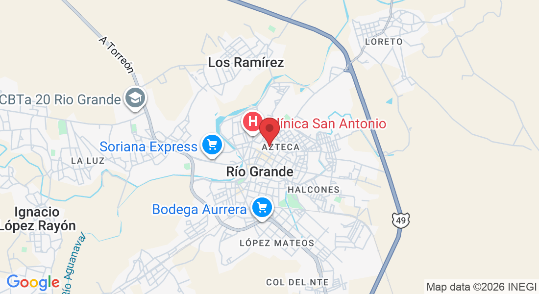 Salvador Gómez Molina 2A, Centro, 98429 Río Grande, Zac., México