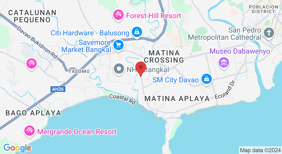 100 Matina Aplaya Rd, Talomo, Davao City, Davao del Sur, Philippines