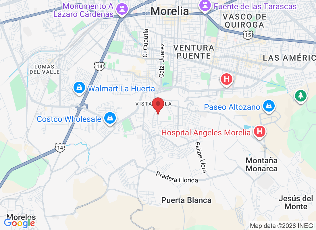 C. Eréndira 707, Vista Bella, 58090 Morelia, Mich., México