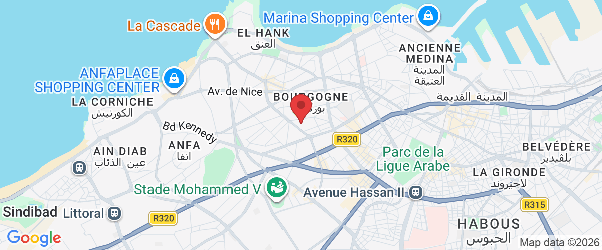 13 Rue Sanaani, RDC- Q, Angle Rue Aïn El Ati, Casablanca 20200, Maroc