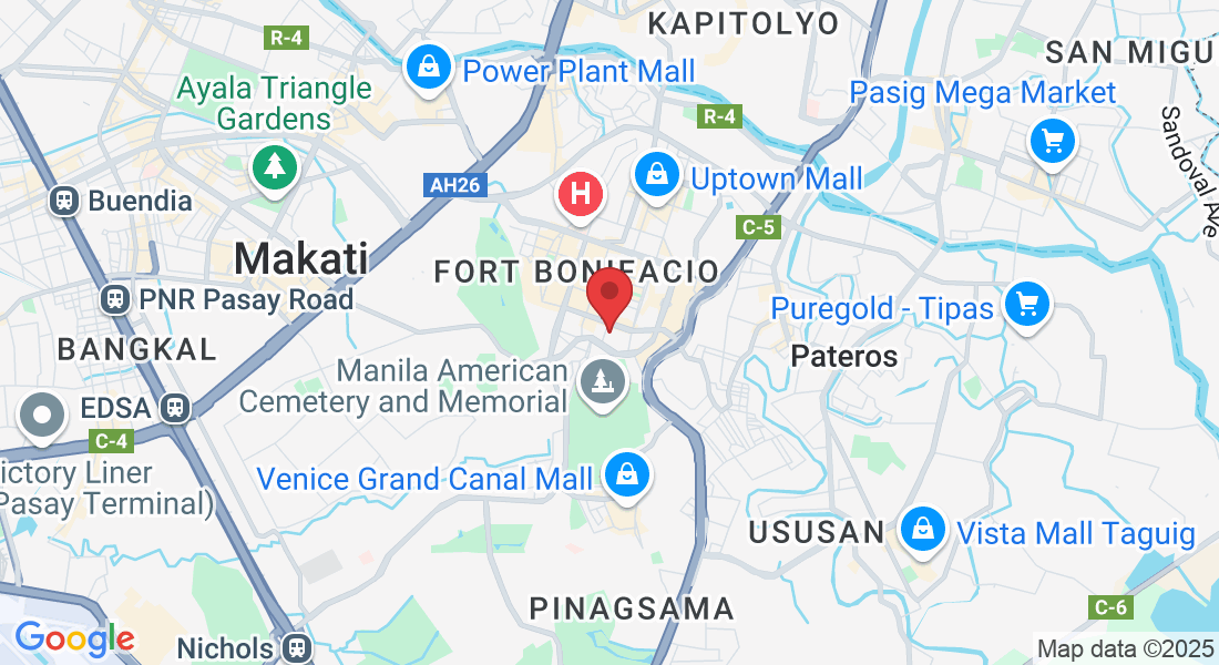Level 15, Unit 1503, The Finance Centre, 9th Avenue, 26th St, Taguig, Metro Manila, Philippines