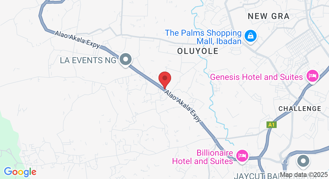 Km 3,Alao Akala expressway, New Garage, Elewure Junction, opposite YUNSOL filling station, Oluyole, Ibadan 201105, Oyo, Nigeria