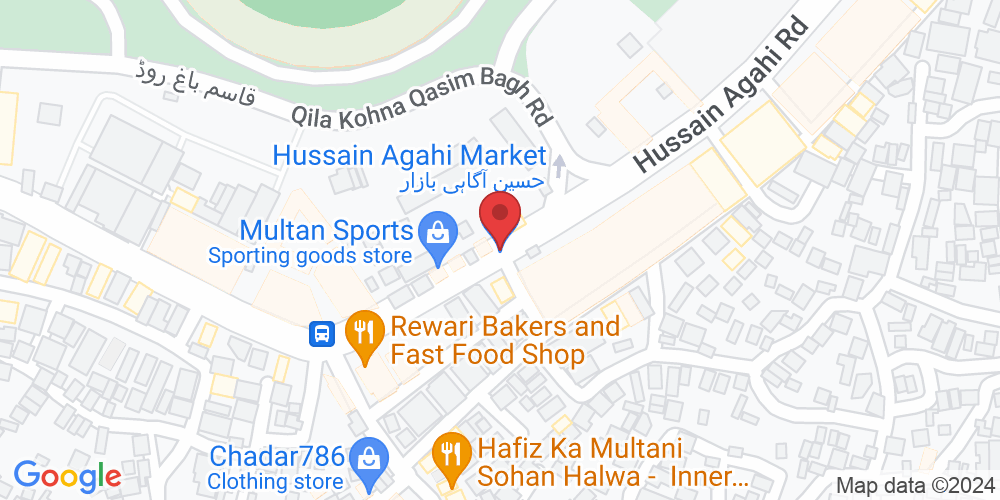 Hussain Agahi Rd, Qila Kuhna Qasim Bagh, Multan, Punjab 60000, Pakistan