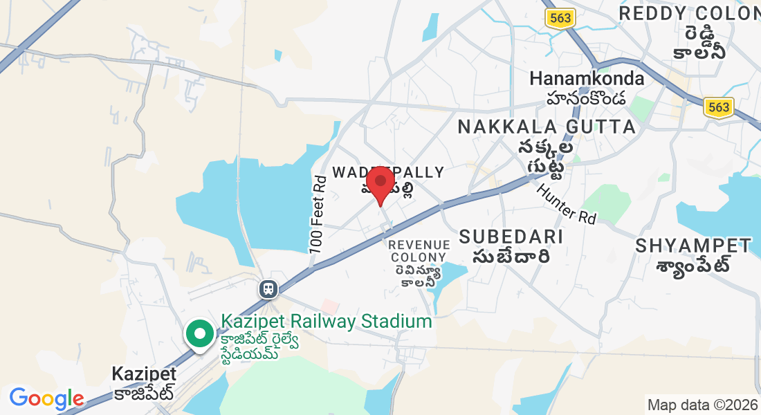 Kushu Building, 1st Floor, Prashant Nagar Lane, opp. Marluce Bakers Just, beside Pista House Restaurant, Chaitanyapuri Colony, Prashanthnagar Colony, Hanamkonda, Telangana 506004, India