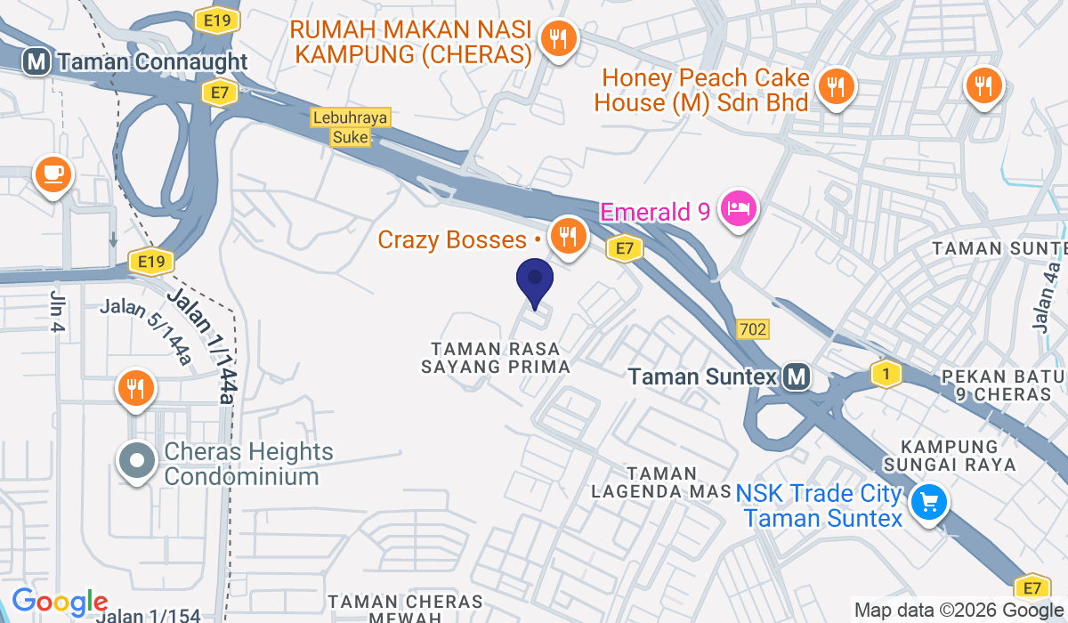 4, Jalan Sayang 3, Taman Rasa Sayang, 43200 Cheras, Selangor, Malaysia