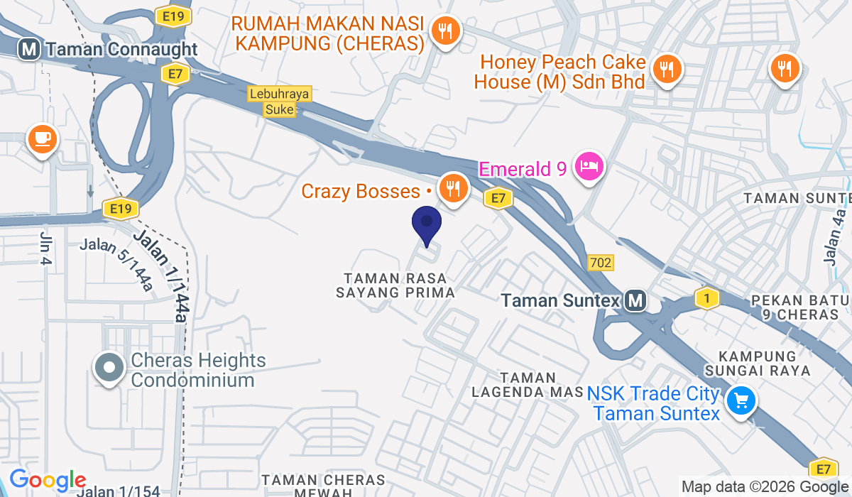 4, Jalan Sayang 3, Taman Rasa Sayang, 43200 Cheras, Selangor, Malaysia