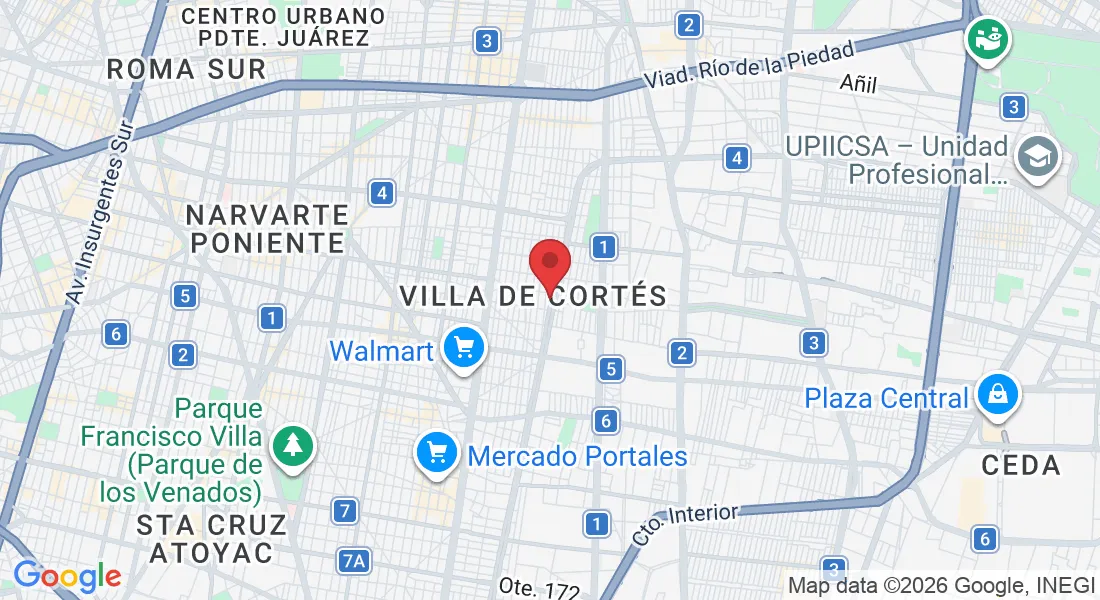 Av. Pdte. Plutarco Elías Calles 545, Villa de Cortés, Benito Juárez, 03530 Ciudad de México, CDMX, México