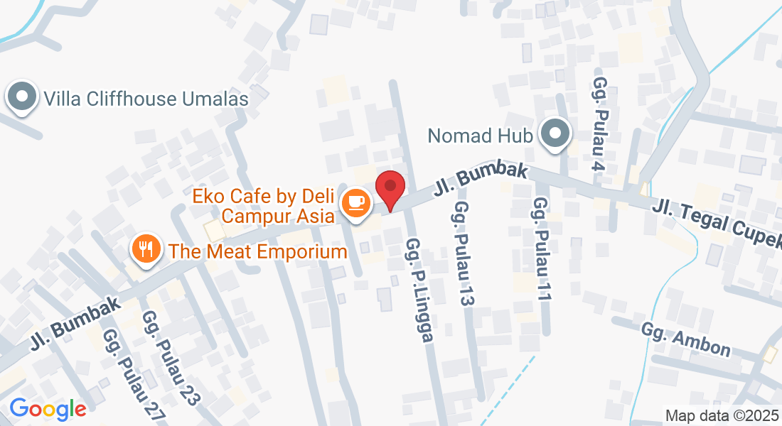 Jalan Bumbak Dauh. 89x, Lingk. Anyar Kelod, Kerobokan, Kec. Kuta Utara, Kabupaten Badung, Bali 80361, Indonesia