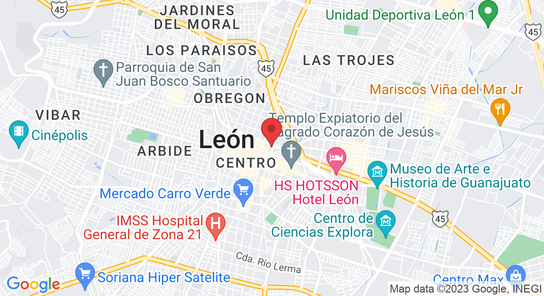 Blvd. López Mateos Pte. OTE 240, Centro, 37000 León de los Aldama, Gto., México
