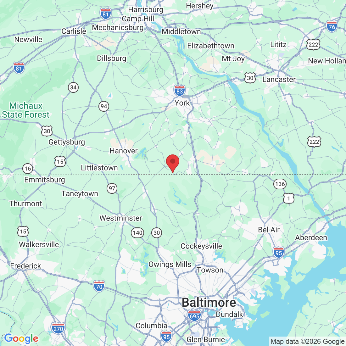 4131 Huffmanville Rd, Glen Rock, PA 17327, USA