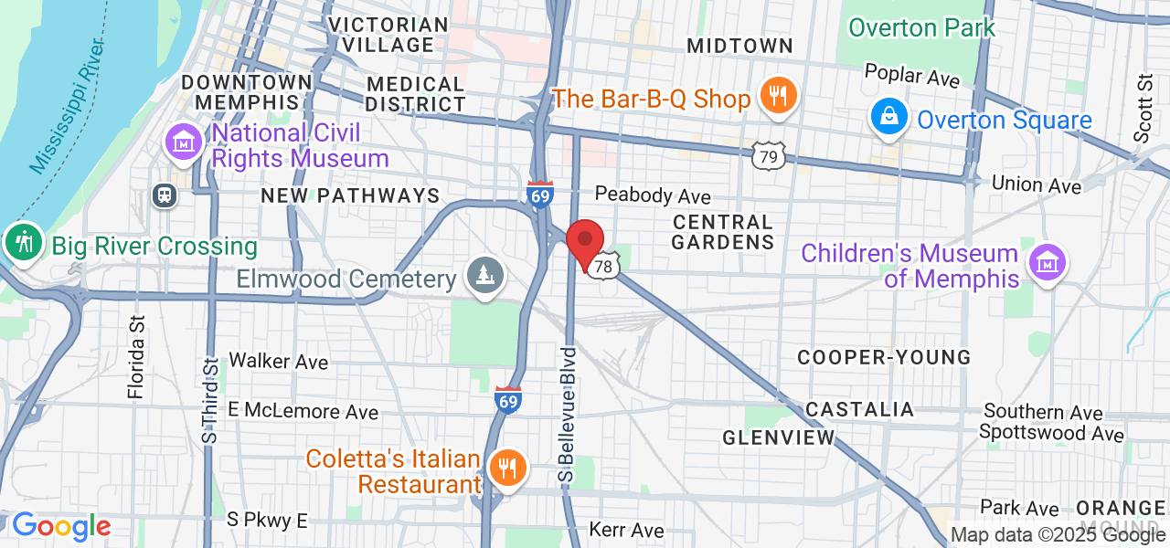 1261 Central Ave, Memphis, TN 38104, USA