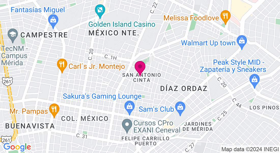 Calle 7 64, San Antonio Cinta, 97139 Mérida, Yuc., México
