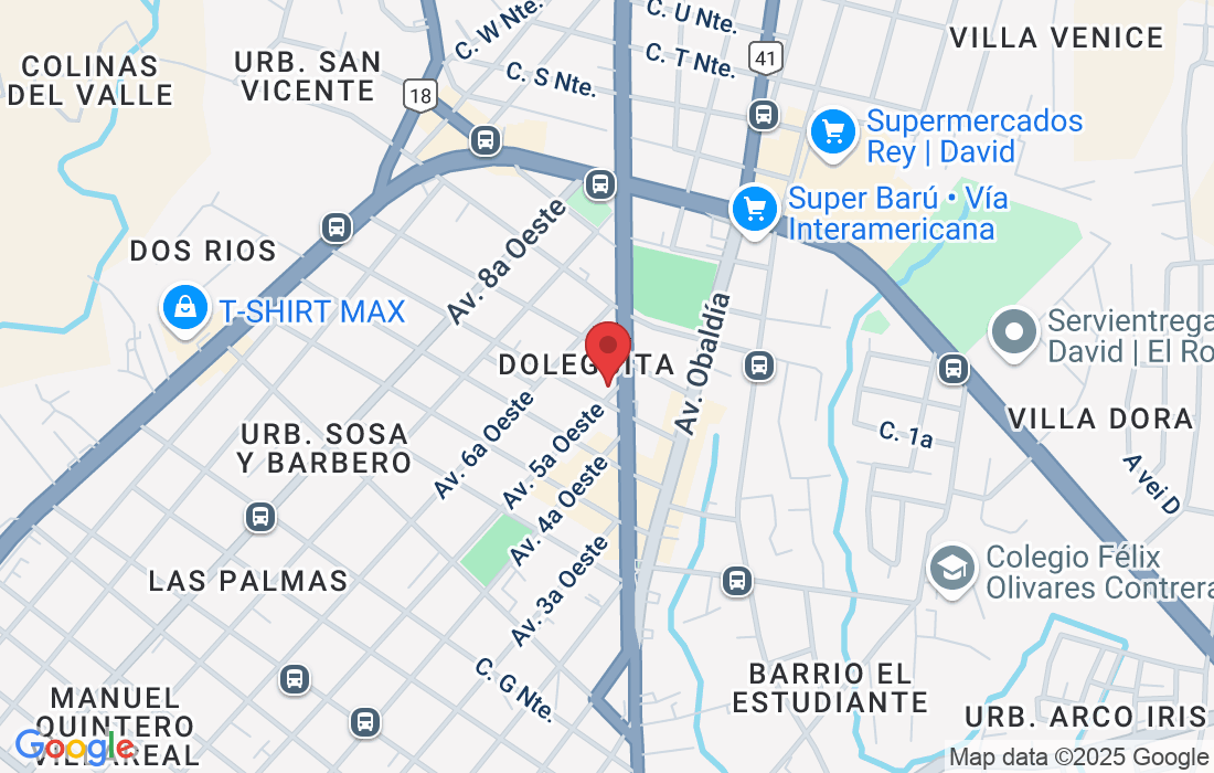 Av. 5a Oeste 168-9, David, Provincia de Chiriquí, Panamá
