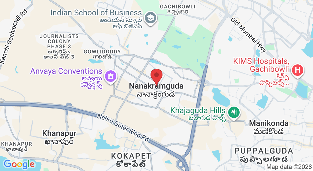 Road No. 2, Financial District, Gachibowli, Hyderabad, Nanakramguda, Telangana 500032, India