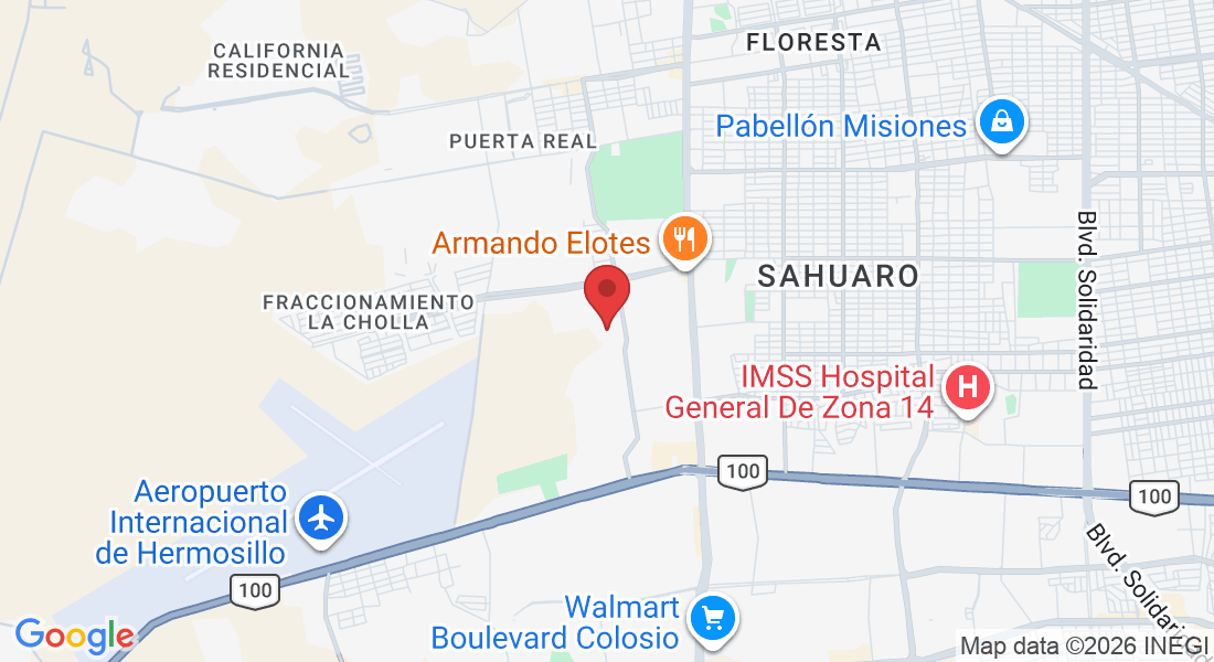 C. de las Cascadas 42, Sin Asignación En Nombre de Asentamiento, 83175 Hermosillo, Son., Mexico