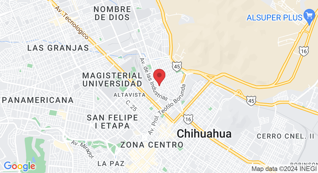 Av. Hidalgo 1302, Industrial, 31304 Chihuahua, Chih., México