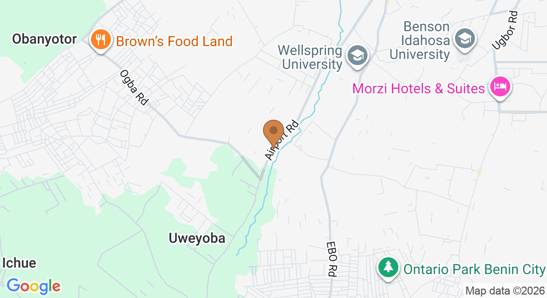 7H8C+W96, Airport Rd, Benin City 300102, Edo, Nigeria