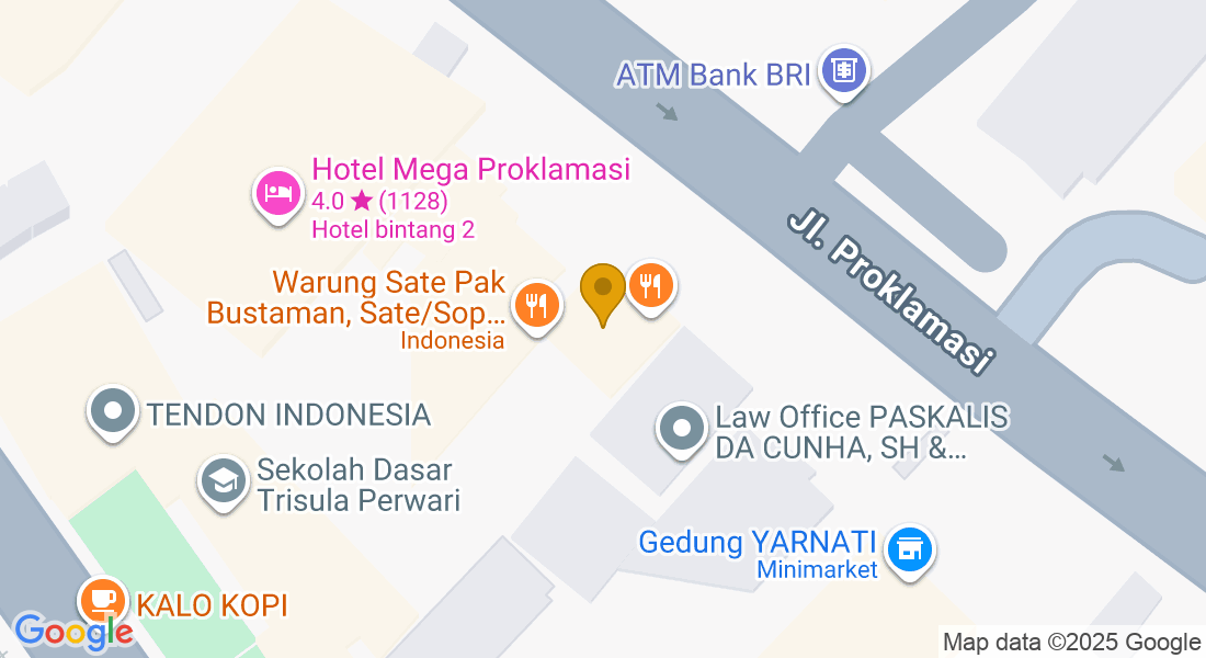Jl. Proklamasi No.44, Pegangsaan, Kec. Menteng, Kota Jakarta Pusat, Daerah Khusus Ibukota Jakarta 10320, Indonesia