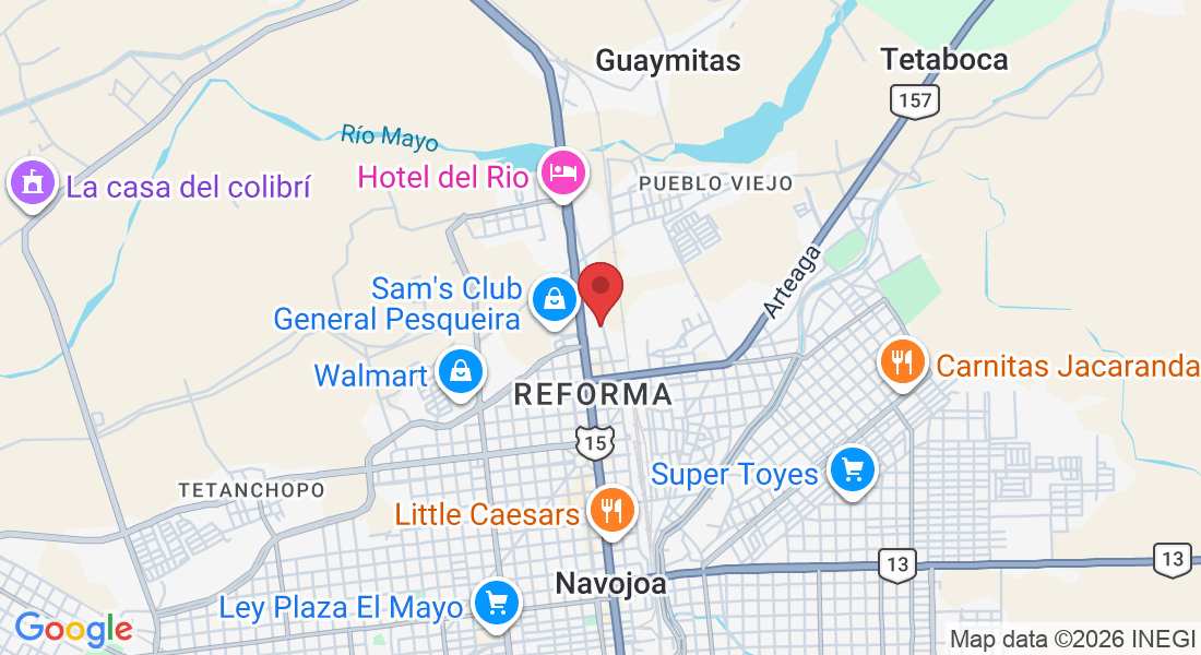 Sufragio Efectivo 813, Reforma, 85830 Navojoa, Son., México