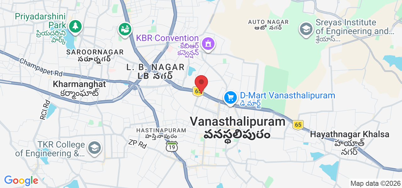 4th Floor, Vijay Sales Building, opp. Toyota Showroom, Abhyudaya Nagar, Chintalkunta, Hyderabad, Telangana 500070, India