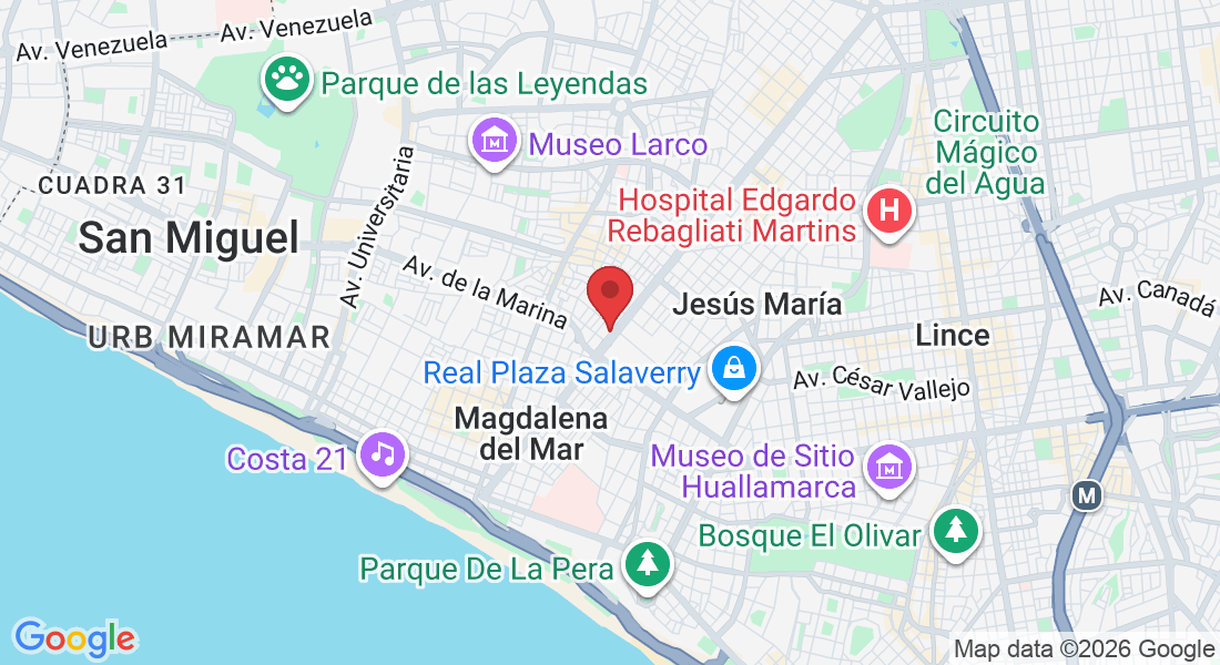 Av. Brasil 2730, Pueblo Libre 15084, Perú