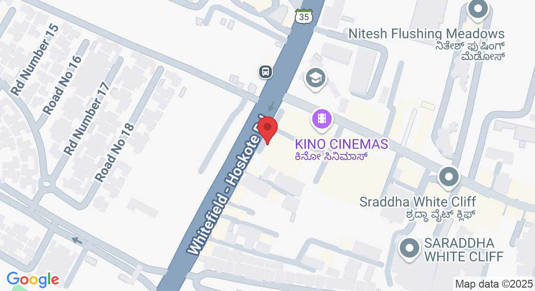 2nd Floor, Greenfield Hub, Whitefield - Hoskote Rd, above Rolla Hypermarket, Block-A, Seegehalli, Kadugodi, Bengaluru, Karnataka 560067, India