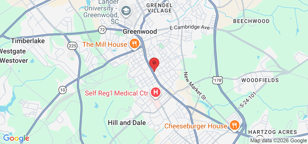 1001 Main St S, Greenwood, SC 29646, USA