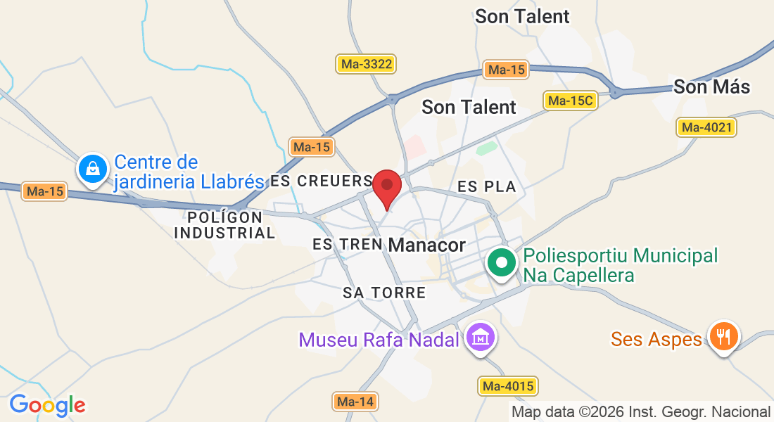 Passeig del Ferrocarril, 15, 07500 Manacor, Illes Balears, Espanha