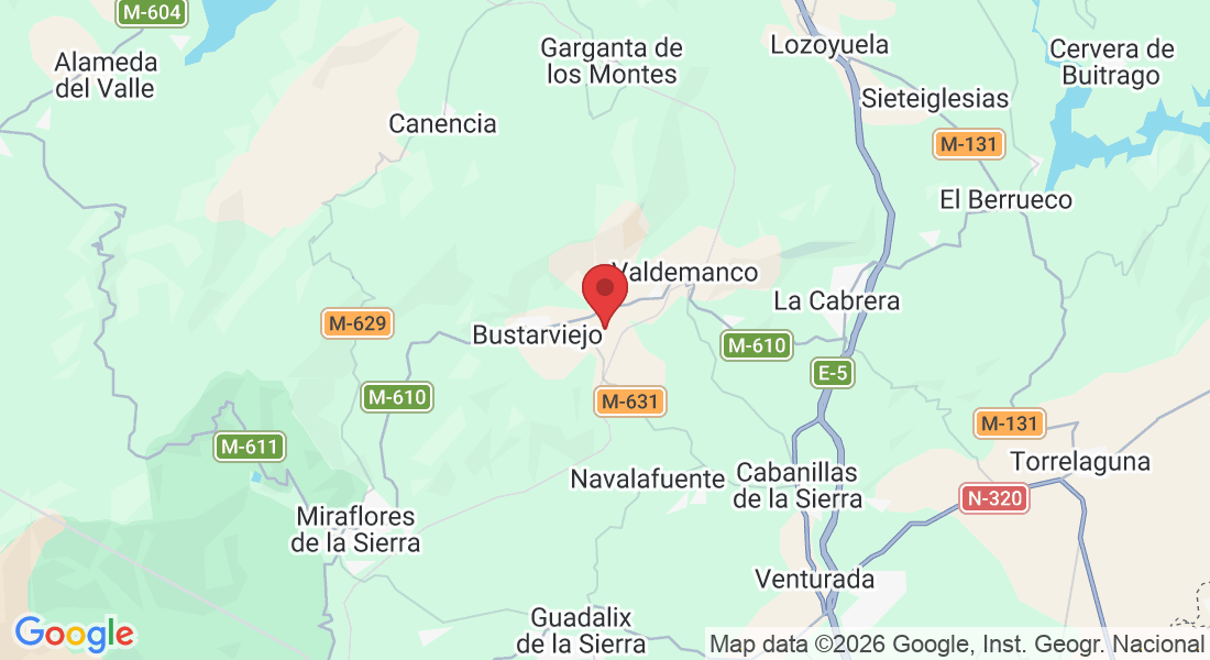 C/ Peña Rubia, 92, 28720 Bustarviejo, Madrid, España