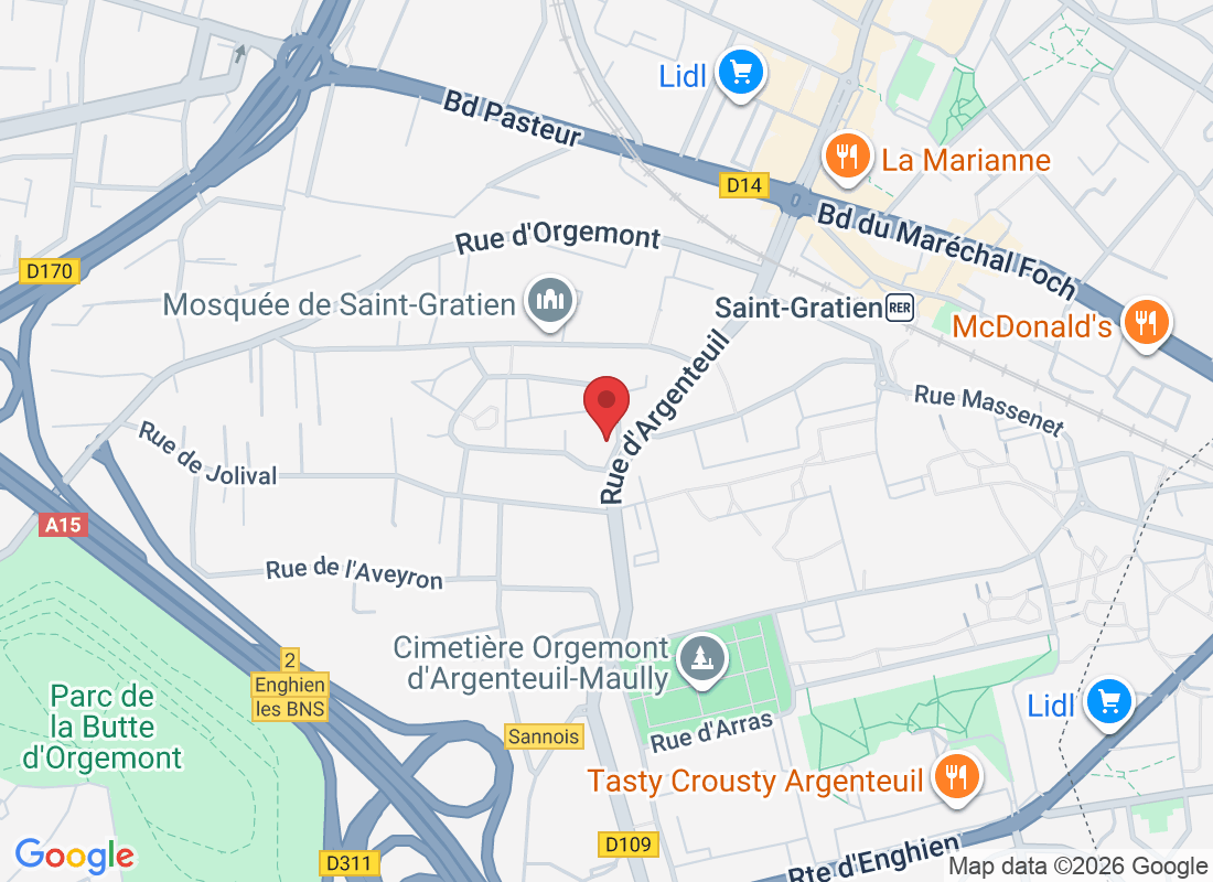 46 Rue d'Argenteuil, 95210 Saint-Gratien, France