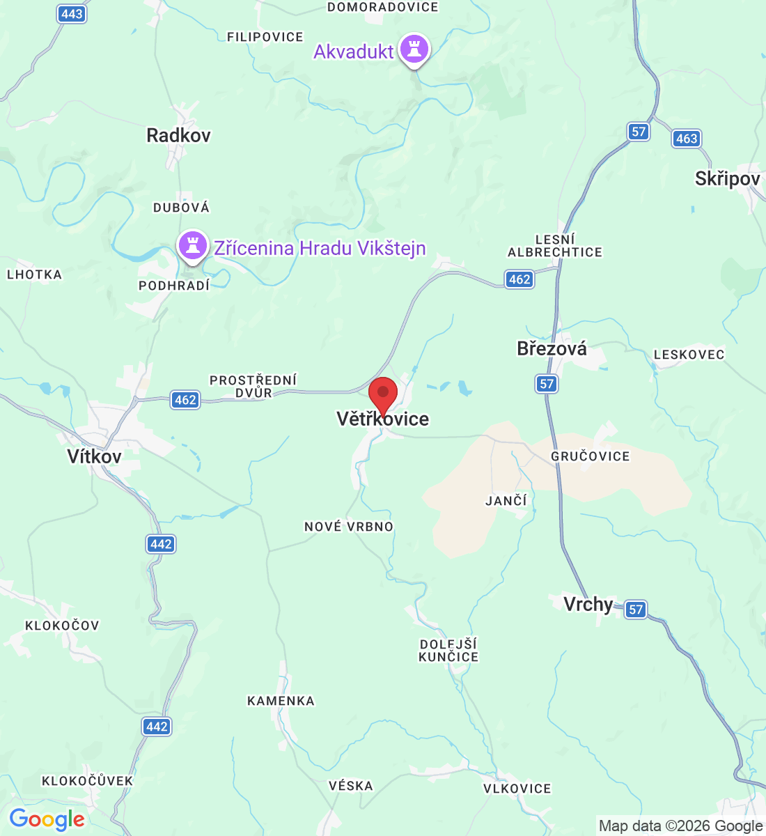 Větřkovice, Česko