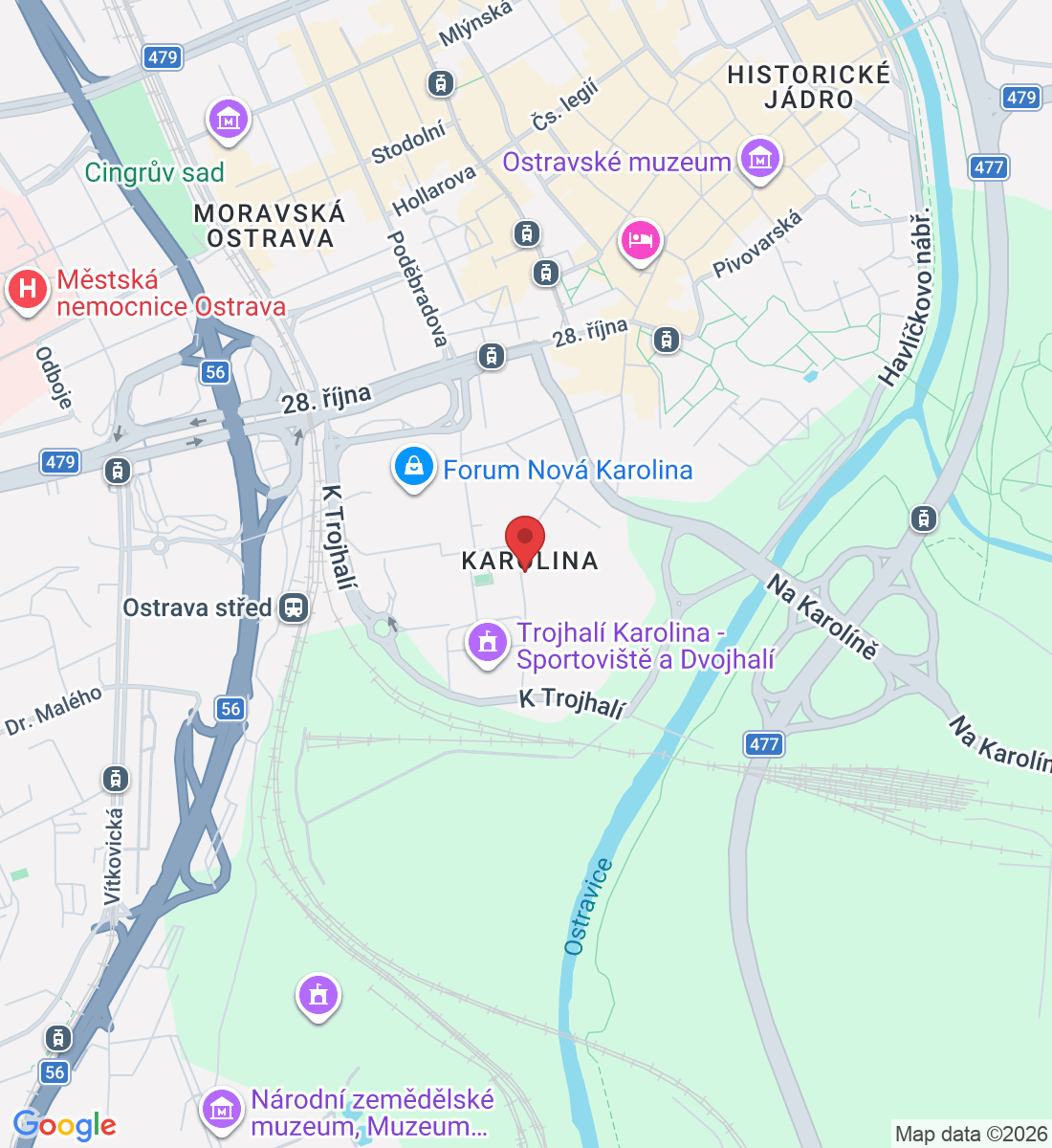 nám. Biskupa Bruna 3387/3, 702 00 Ostrava-Moravská Ostrava a Přívoz, Česko