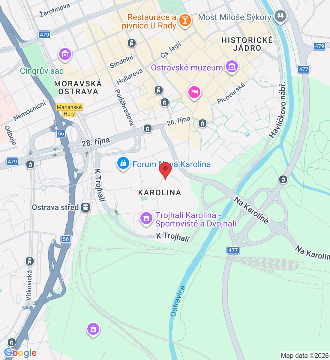 Důlní 3394/4, 702 00 Moravská Ostrava a Přívoz, Česko