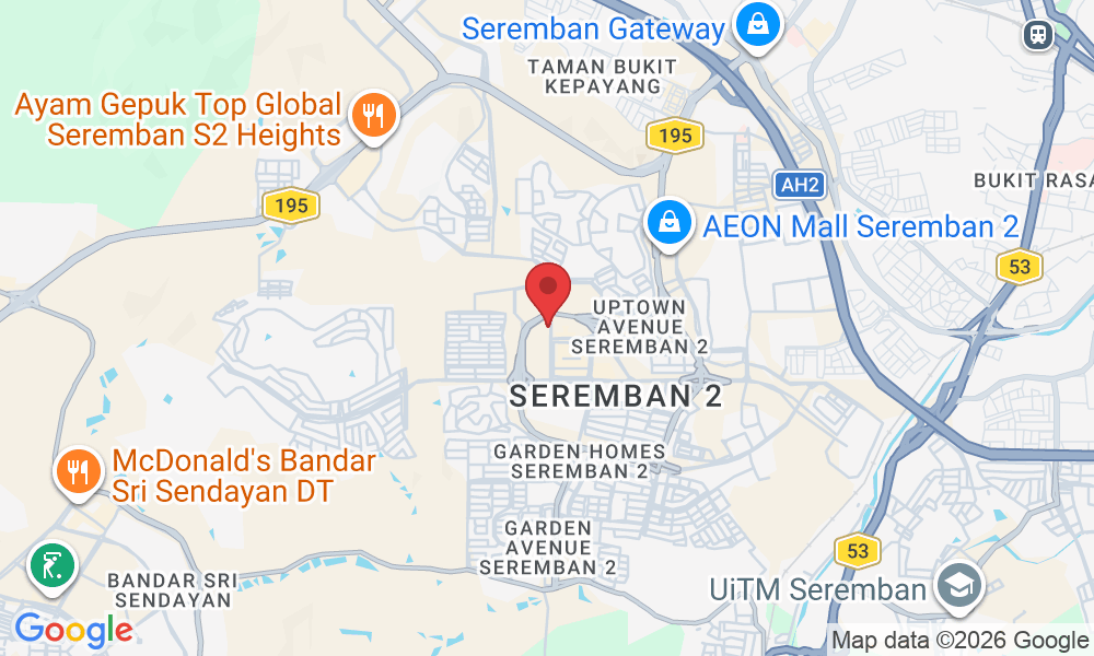 No 355 & 356, Ground Floor, Pusat Dagangan, Jalan S2 B29, Seremban 2, 70300 Seremban, Negeri Sembilan, Malaysia