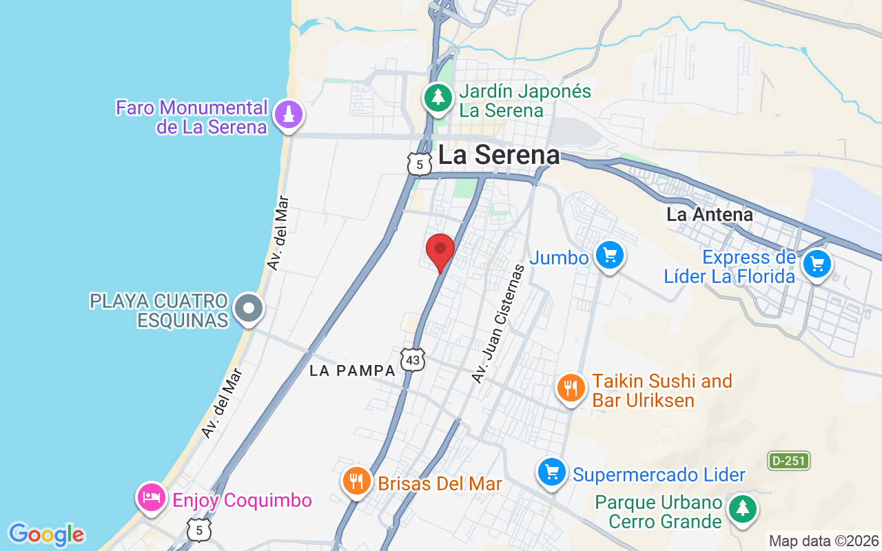 Av. Balmaceda 2195, oficina 210, La Serena, Coquimbo, Chile