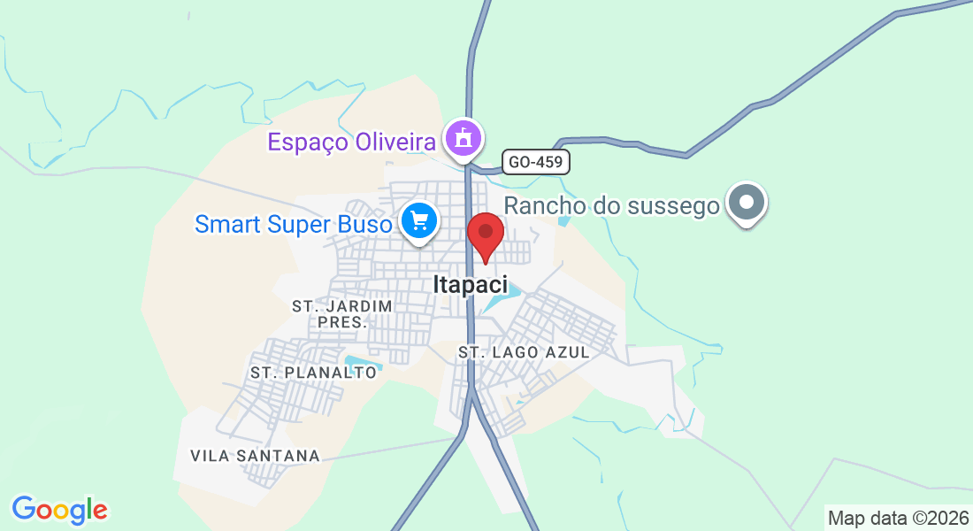 R. Santos Dumont N 13-A Centro - Itapaci, GO, 76360-000, Brasil