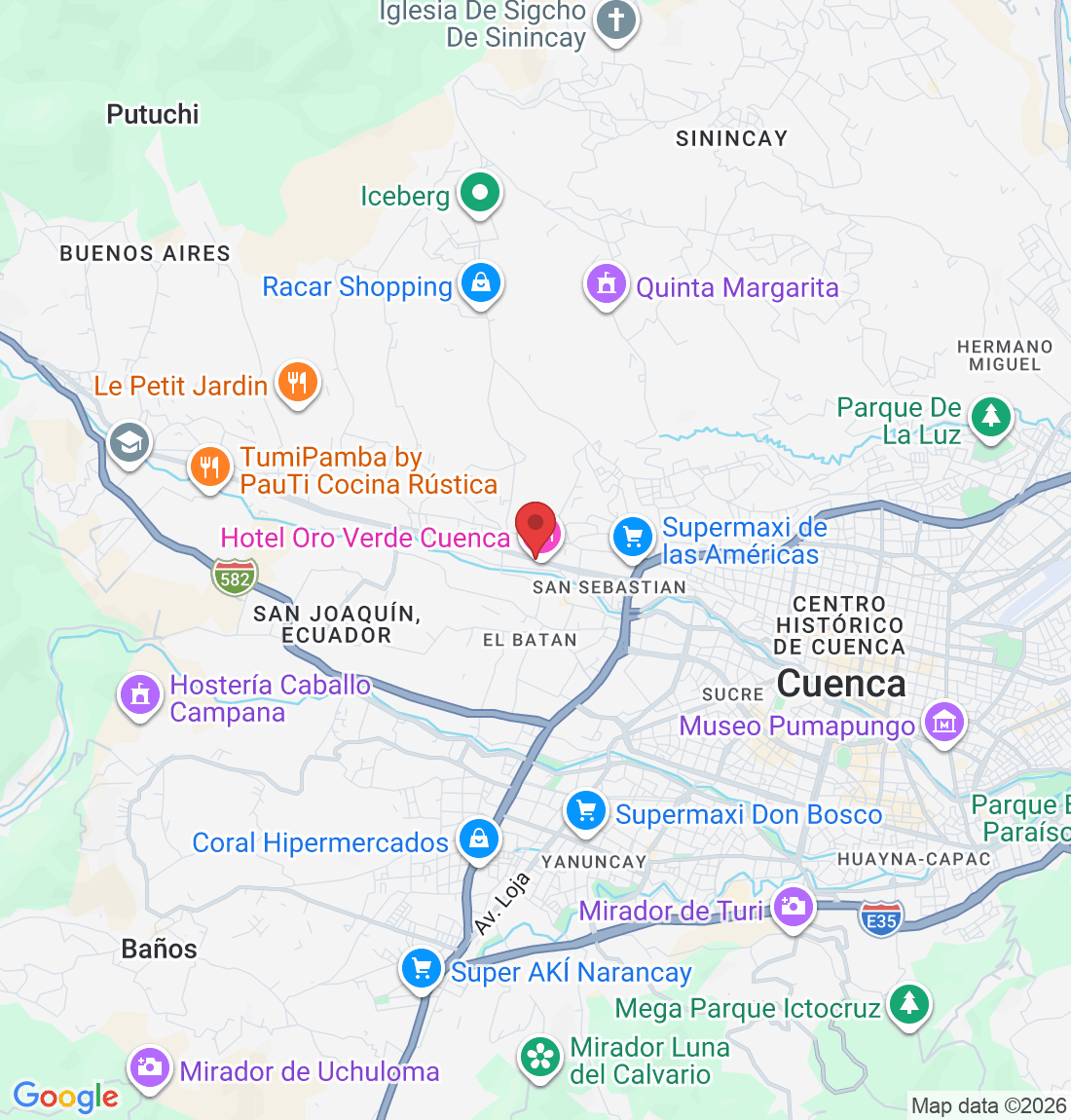 Av. Ordoñez Lasso E Higuerillas, 4X76+426, Av Ordóñez Lasso, 010215 Cuenca, Ecuador