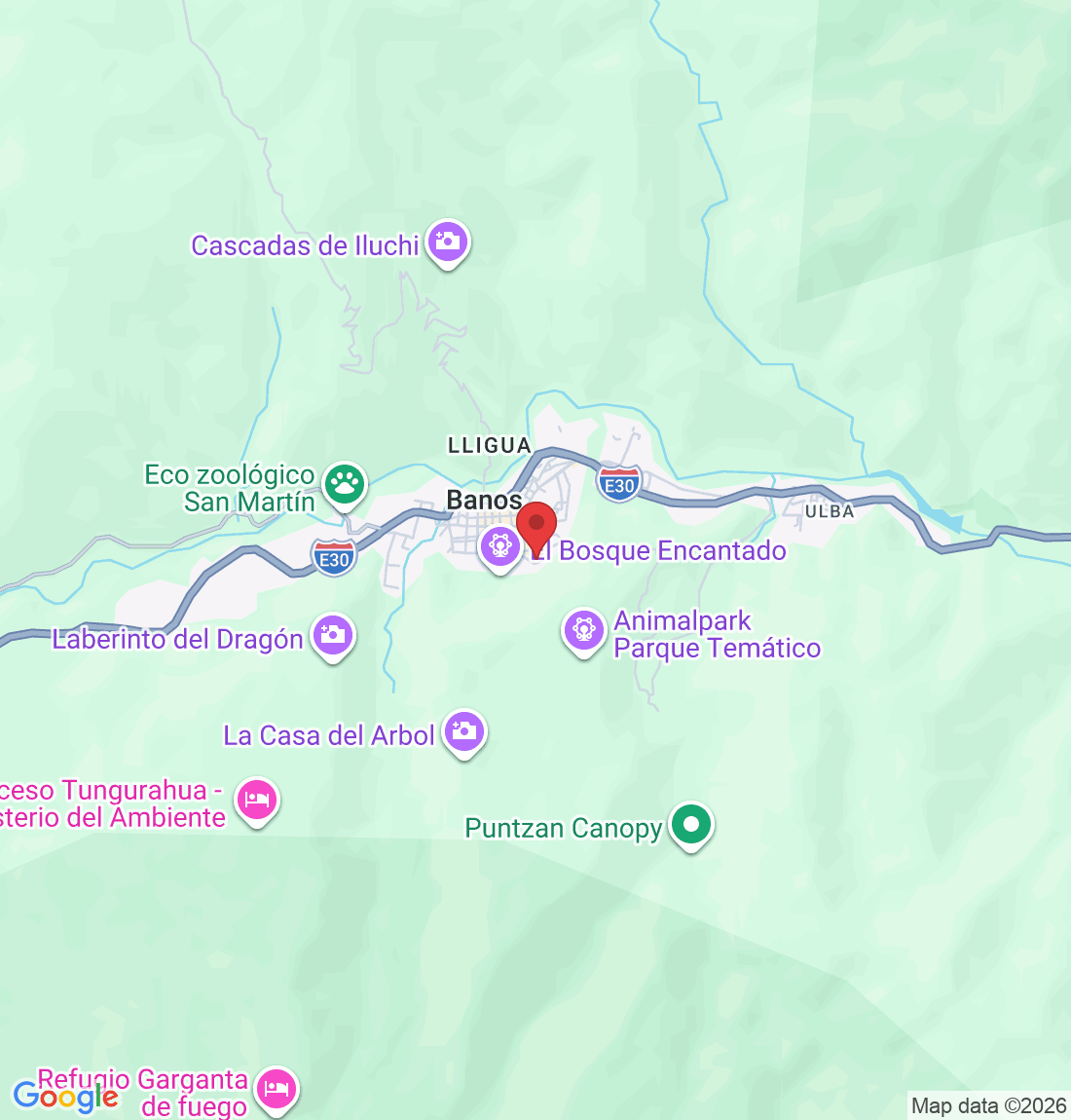 HHXH+QX5, 12 de Noviembre, Baños de Agua Santa, Ecuador