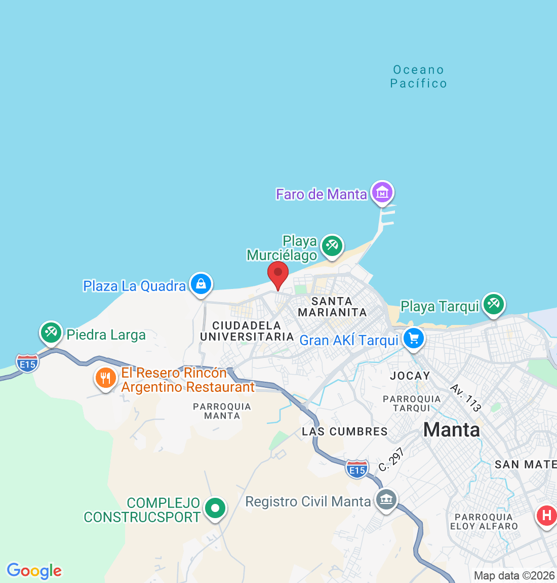 3746+656, Av Flavio Reyes y Calle 29 Esquina, 130802 Manta, Ecuador