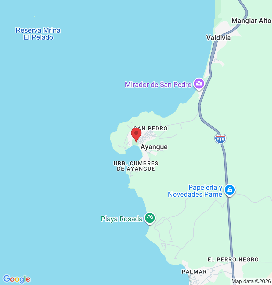 Calle 6 y Malecón Manzana 6, Lote 2, Frente al Mar, 26CW+89M, 240109 Ayangue, Ecuador