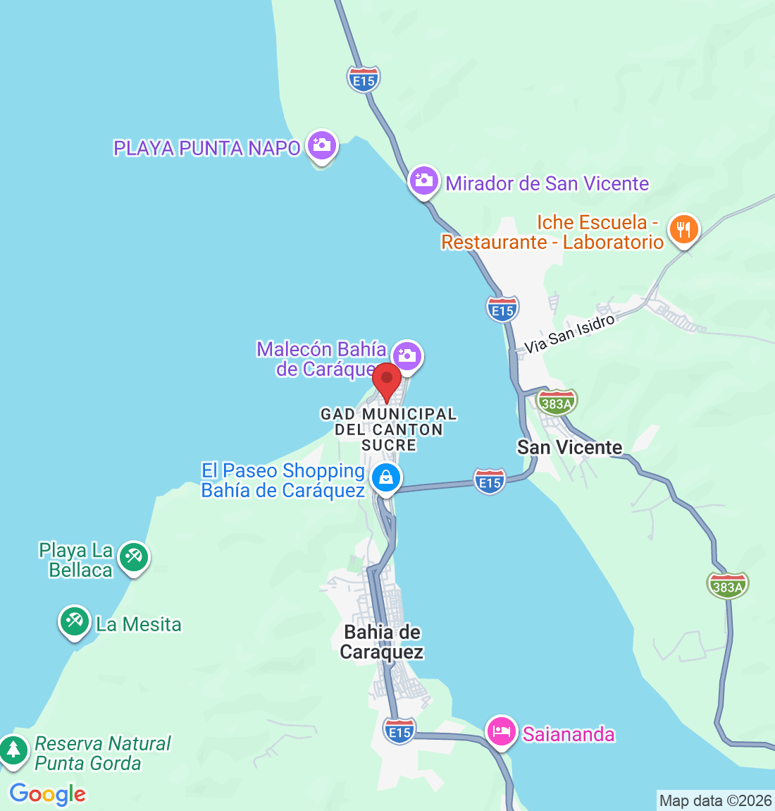 Simon Bolivar 701 y Matheus, Frente a la Capilla Milagrosa, 131401 Bahía de Caráquez, Ecuador