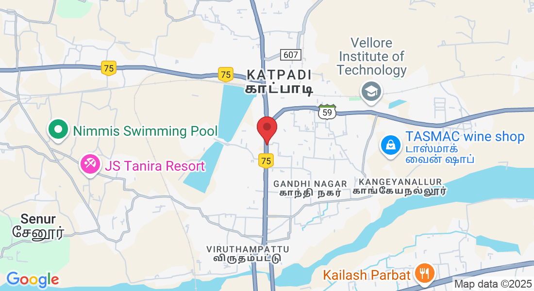 113b, Vellore - Chennai Rd, Suthanthira Ponvizha Nagar, Bharathi Nagar, Katpadi, Vellore, Tamil Nadu 632007, India