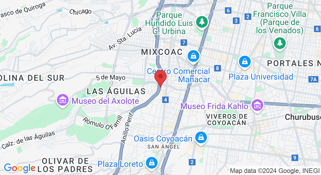 Blvd. Adolfo López Mateos 1888, Los Alpes, Álvaro Obregón, 01010 Ciudad de México, CDMX, México