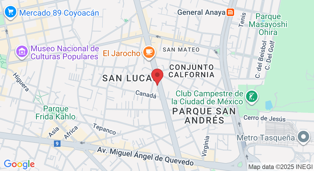 Av. División del Nte. 2813, Parque San Andrés, Coyoacán, 04040 Ciudad de México, CDMX, México